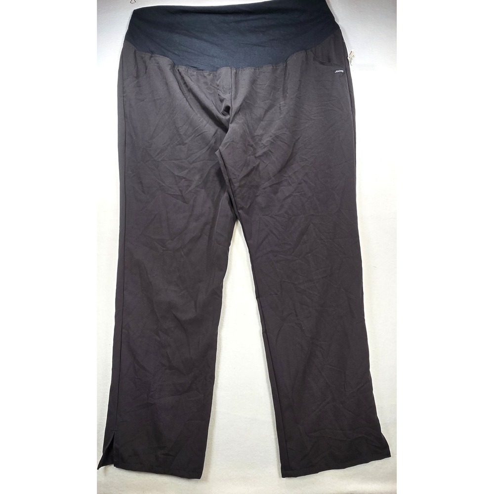 Jockey Women Maternity Scrub Pants 2X Charcoal Gray Wide Waistband Straight Leg